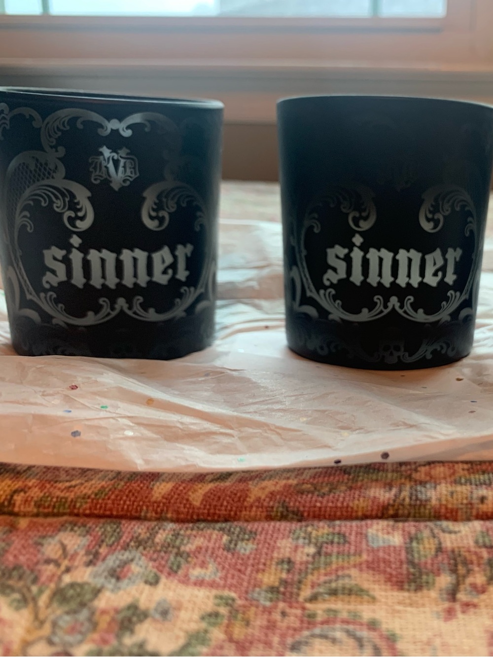 One Kat Von D Black 'Sinner' Decorative Candle Jar - Candle is already burned